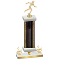 Premium Single Black Glacier Second Place Running Trophy