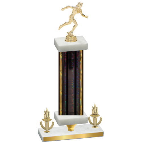 Premium Single Black Glacier Victory Running Trophy