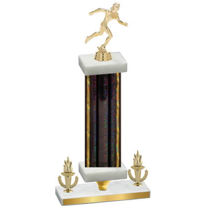 Premium Single Black Glacier Victory Running Trophy