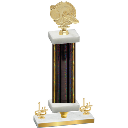 Premium Single Black Glacier First Place Running Trophy