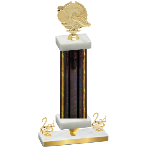 Premium Single Black Glacier Second Place Running Trophy