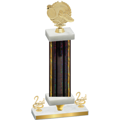 Premium Single Black Glacier Second Place Running Trophy