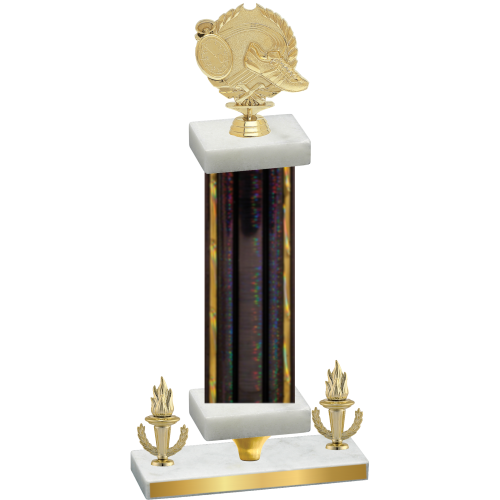 Premium Single Black Glacier Victory Running Trophy