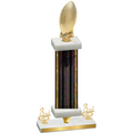Premium Single Black Glacier Third Place Football Trophy