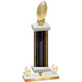 Premium Single Black Glacier Fourth Place Football Trophy