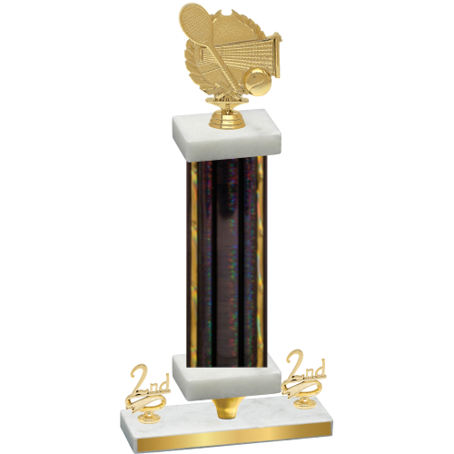 Premium Single Black Glacier Second Place Tennis Trophy
