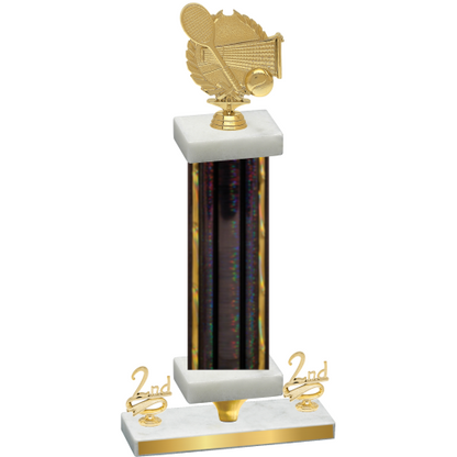 Premium Single Black Glacier Second Place Tennis Trophy