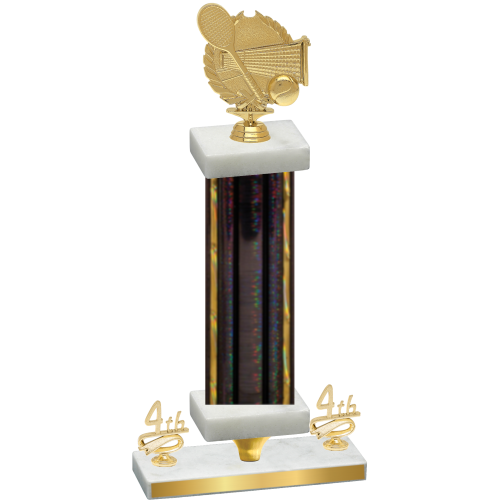 Premium Single Black Glacier Fourth Place Tennis Trophy