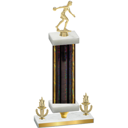 Premium Single Black Glacier Victory Bowling Trophy