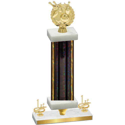 Premium Single Black Glacier First Place Bowling Trophy