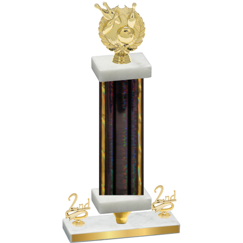 Premium Single Black Glacier Second Place Bowling Trophy
