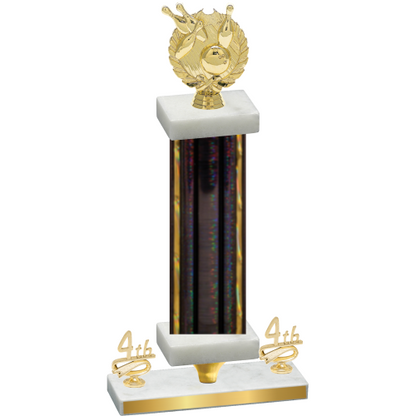 Premium Single Black Glacier Fourth Place Bowling Trophy