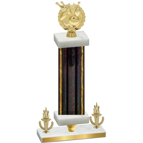 Premium Single Black Glacier Victory Bowling Trophy