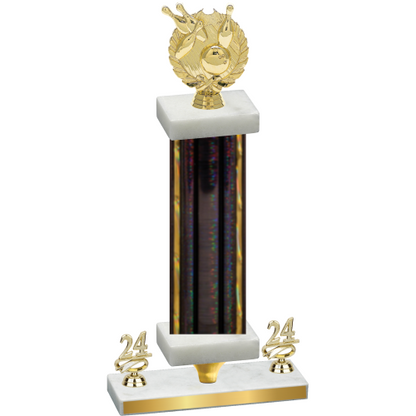Premium Single Black Glacier Year Bowling Trophy