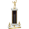 Premium Single Black Glacier Victory Volleyball Trophy