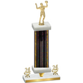 Premium Single Black Glacier Year Volleyball Trophy