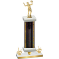 Premium Single Black Glacier First Place Volleyball Trophy