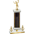 Premium Single Black Glacier Victory Volleyball Trophy
