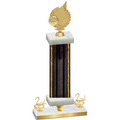 Premium Single Black Glacier Second Place Volleyball Trophy