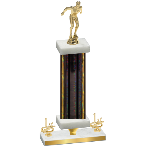 Premium Single Black Glacier First Place Swimming Trophy