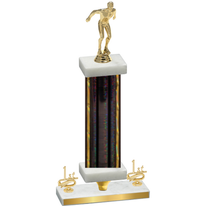 Premium Single Black Glacier First Place Swimming Trophy