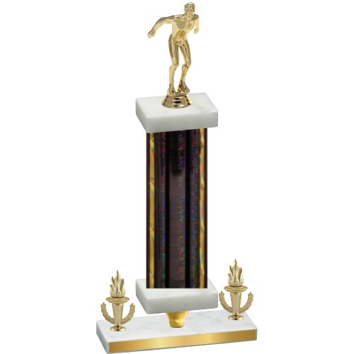 Premium Single Black Glacier Victory Swimming Trophy