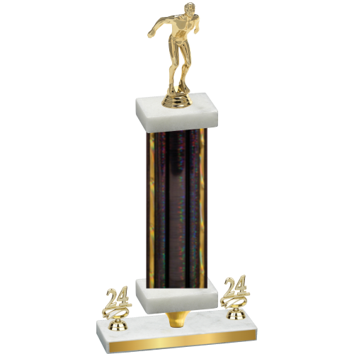 Premium Single Black Glacier Year Swimming Trophy