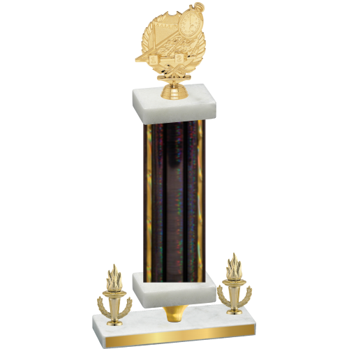 Premium Single Black Glacier Victory Swimming Trophy