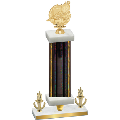 Premium Single Black Glacier Victory Swimming Trophy