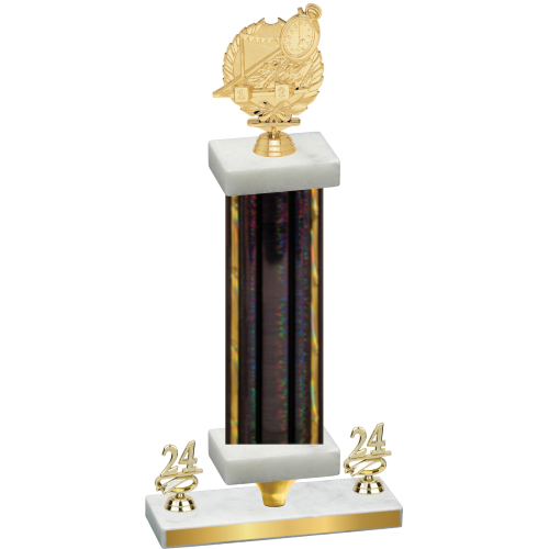 Premium Single Black Glacier Year Swimming Trophy