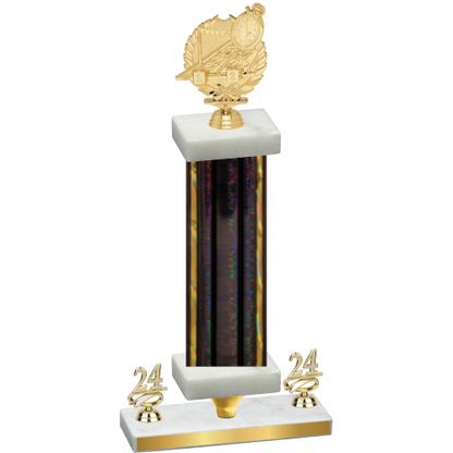 Premium Single Black Glacier Year Swimming Trophy