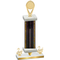 Premium Single Black Glacier Second Place Insert Trophy