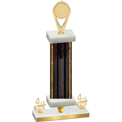 Premium Single Black Glacier Fourth Place Insert Trophy