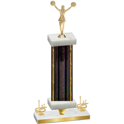 Premium Single Black Glacier First Place Cheerleading Trophy