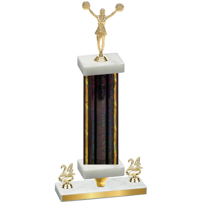 Premium Single Black Glacier Year Cheerleading Trophy