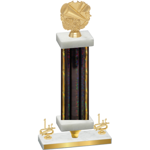 Premium Single Black Glacier First Place Cheerleading Trophy