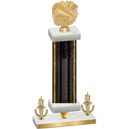 Premium Single Black Glacier Victory Cheerleading Trophy