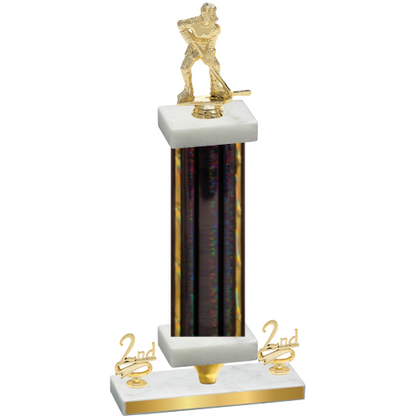 Premium Single Black Glacier Second Place Hockey Trophy