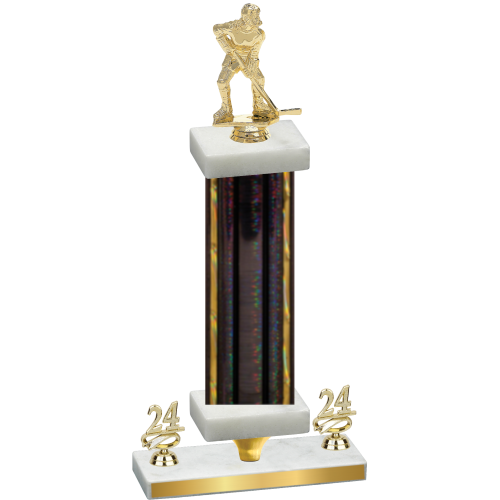 Premium Single Black Glacier Year Hockey Trophy