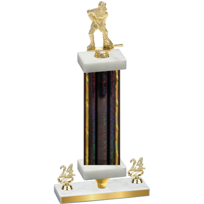 Premium Single Black Glacier Year Hockey Trophy