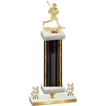 Premium Single Black Glacier Year Lacrosse Trophy