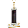 Premium Single Black Glacier Third Place Victory Trophy