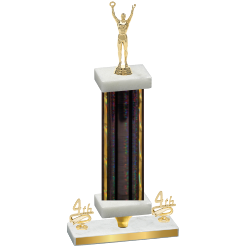 Premium Single Black Glacier Fourth Place Victory Trophy
