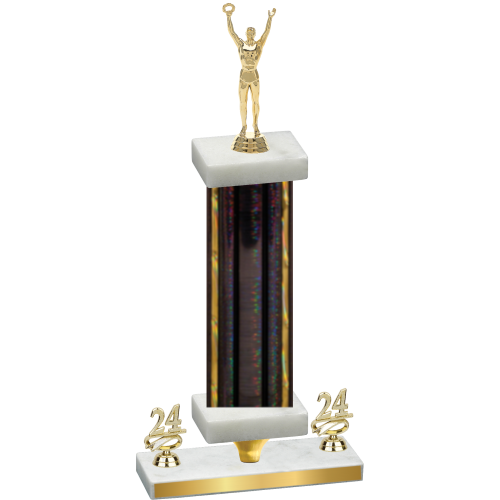 Premium Single Black Glacier Year Victory Trophy