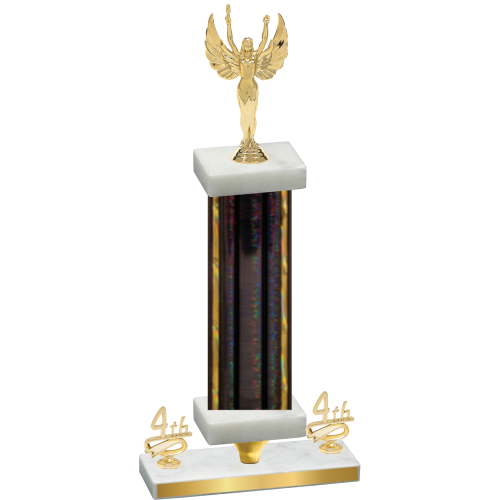Premium Single Black Glacier Fourth Place Victory Trophy