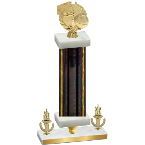 Premium Single Black Glacier Victory Basketball Trophy