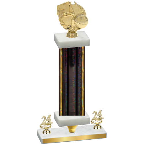 Premium Single Black Glacier Year Basketball Trophy