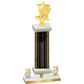 Premium Single Black Glacier Year Pickleball Trophy