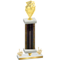 Premium Single Black Glacier First Place Pickleball Trophy
