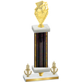 Premium Single Black Glacier Victory Pickleball Trophy